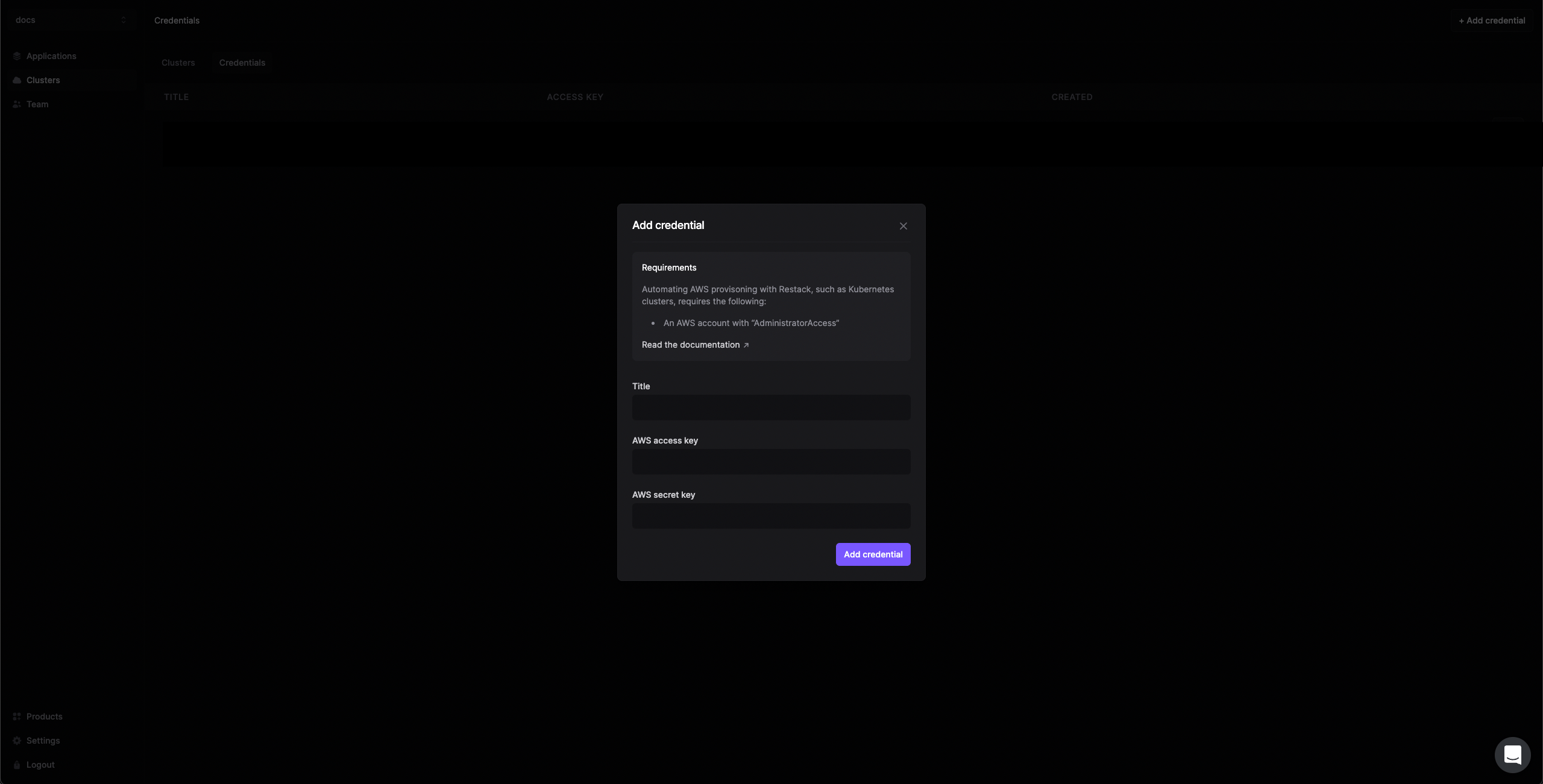 add-aws-credentials
