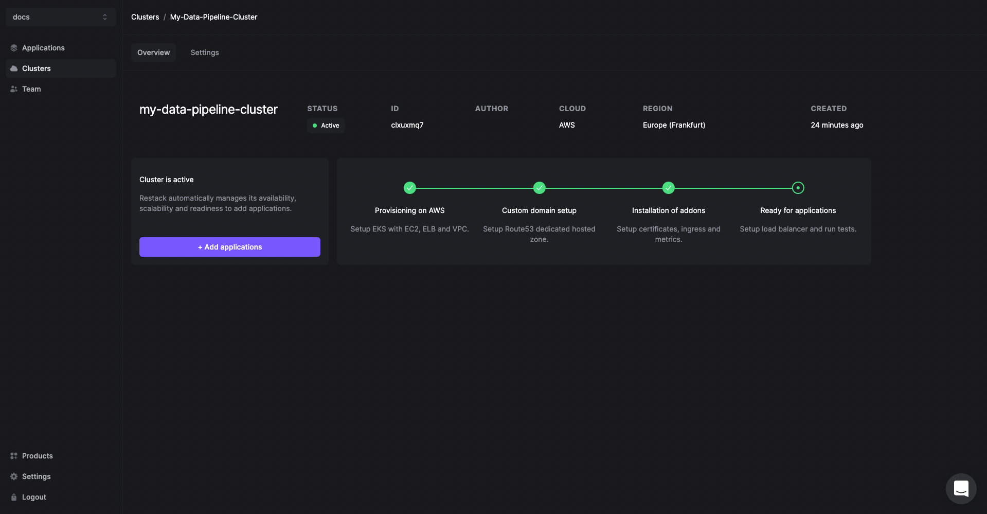 cluster-created