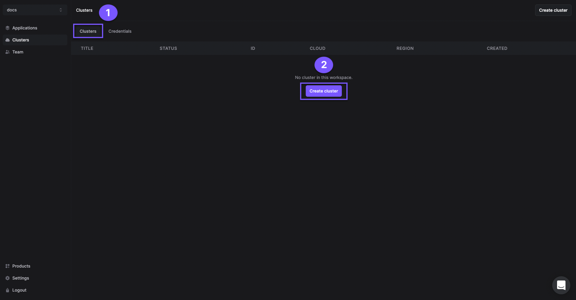 create-cluster