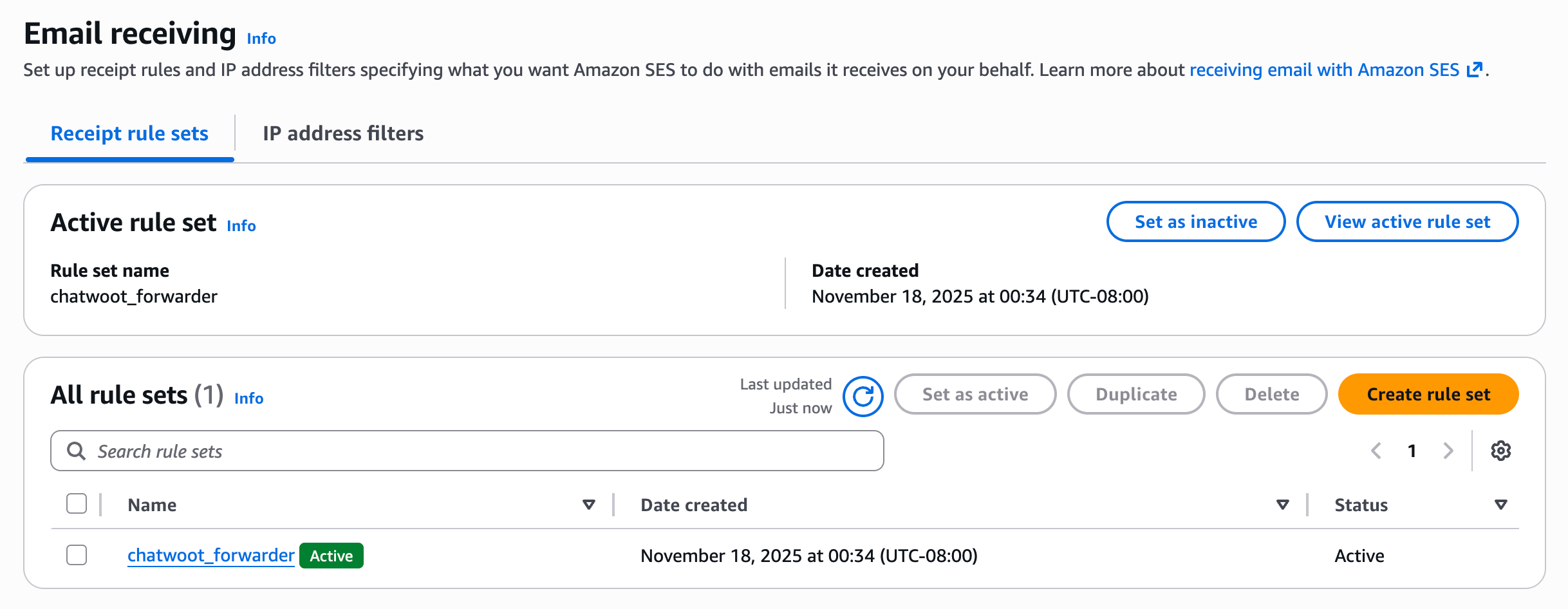 SES Email Receiving