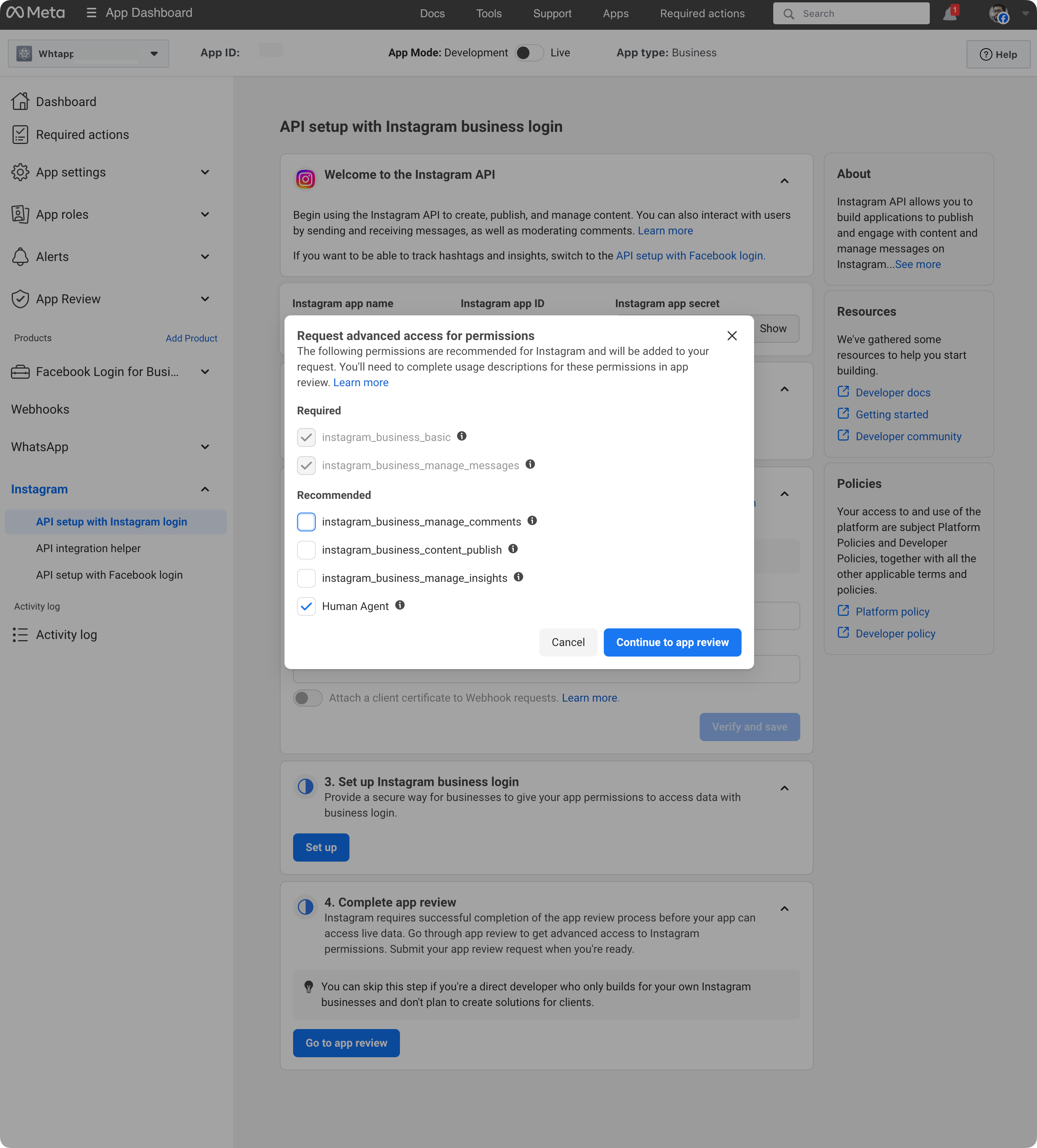 Select permissions
