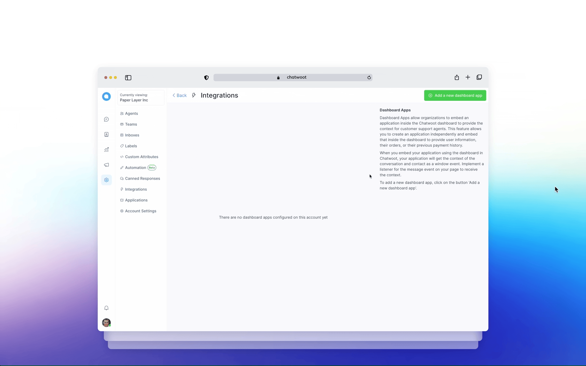 dashboard apps on Replynivo