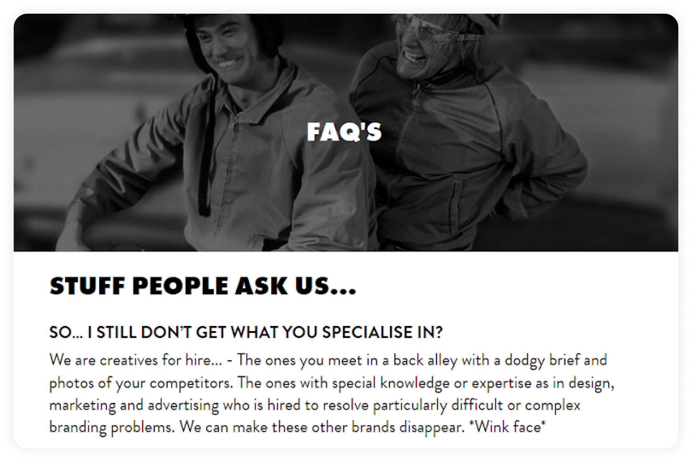dumb and dumber image in faq of 40/40 agency