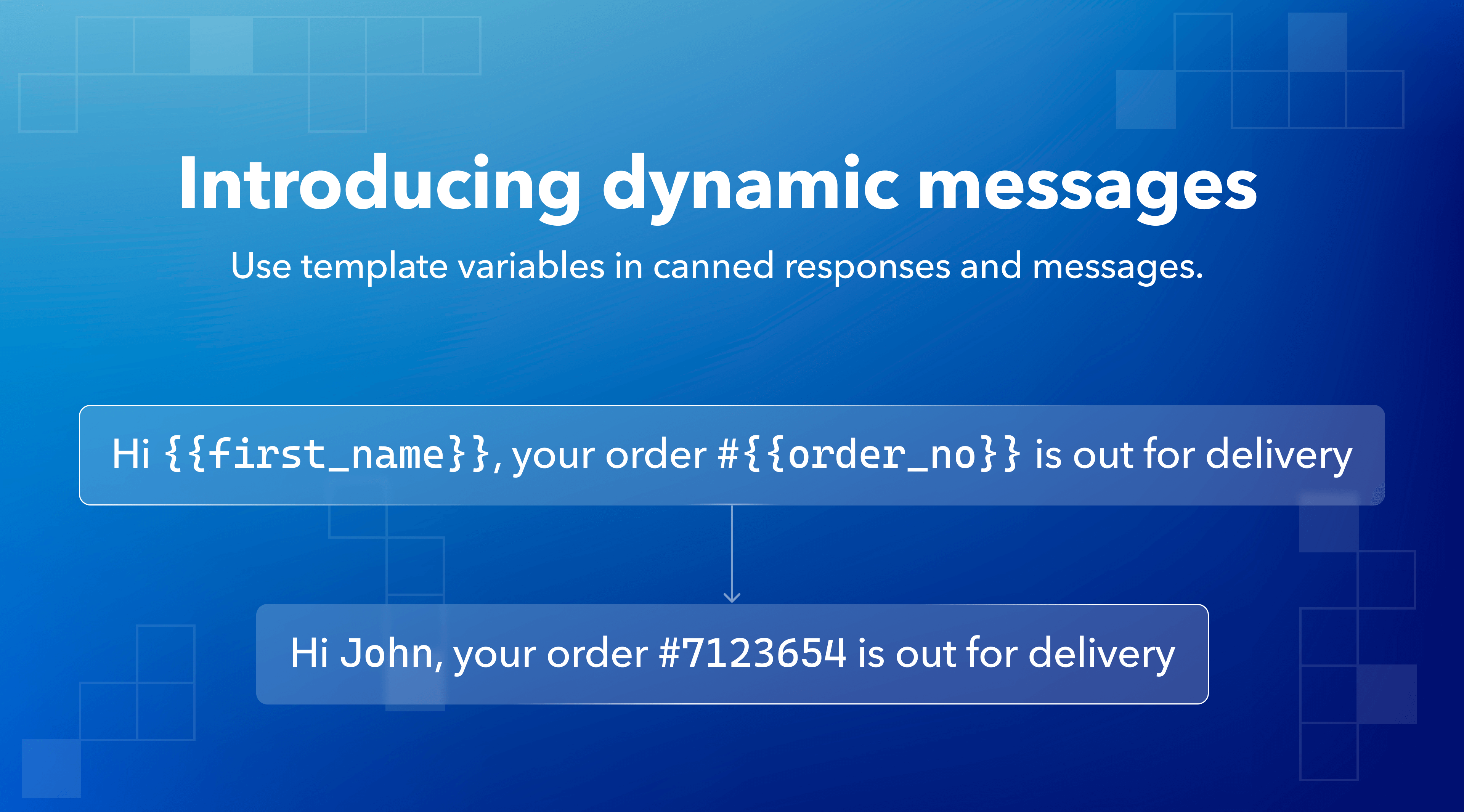 template variables in messages