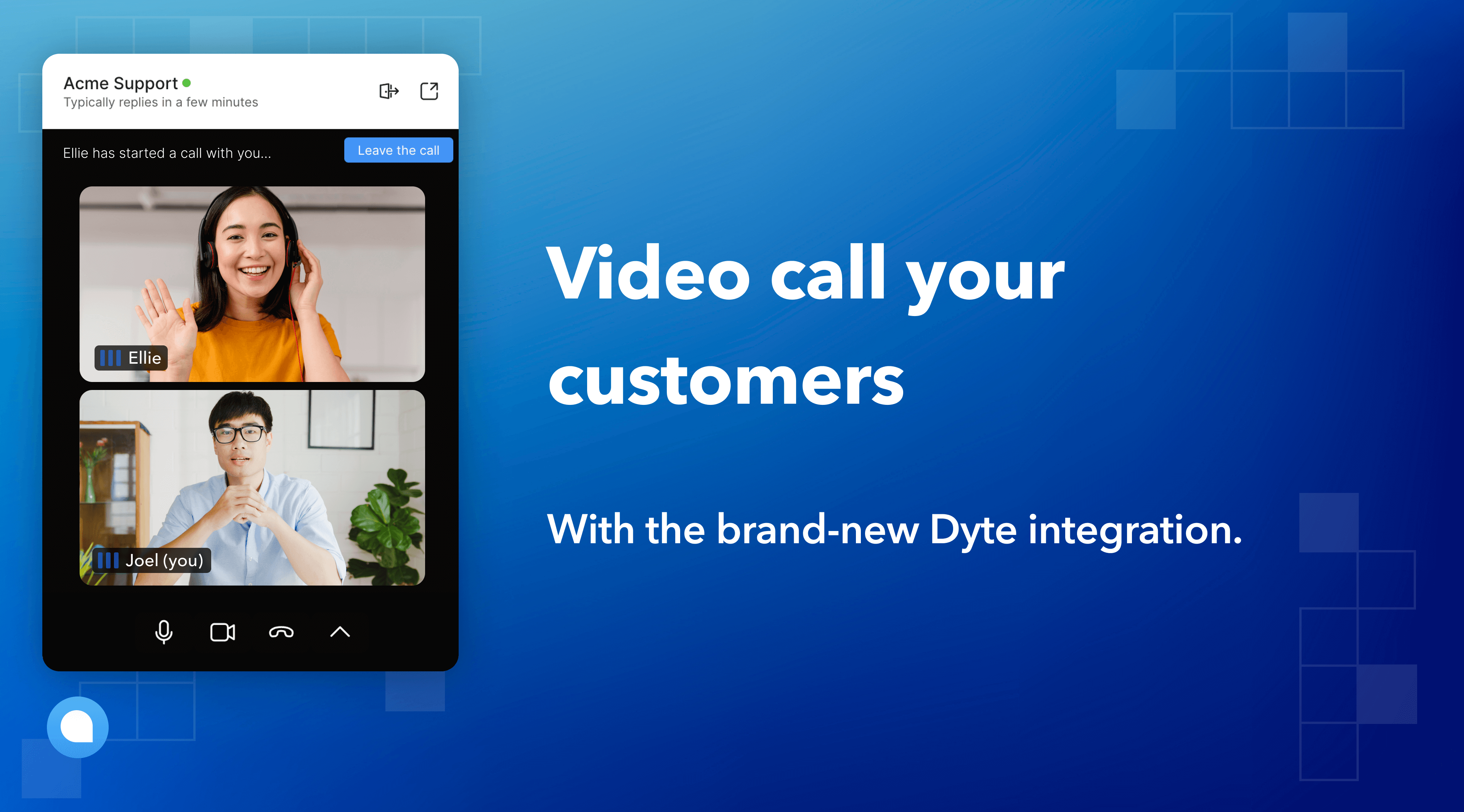 Replynivo-dyte integration for video call support