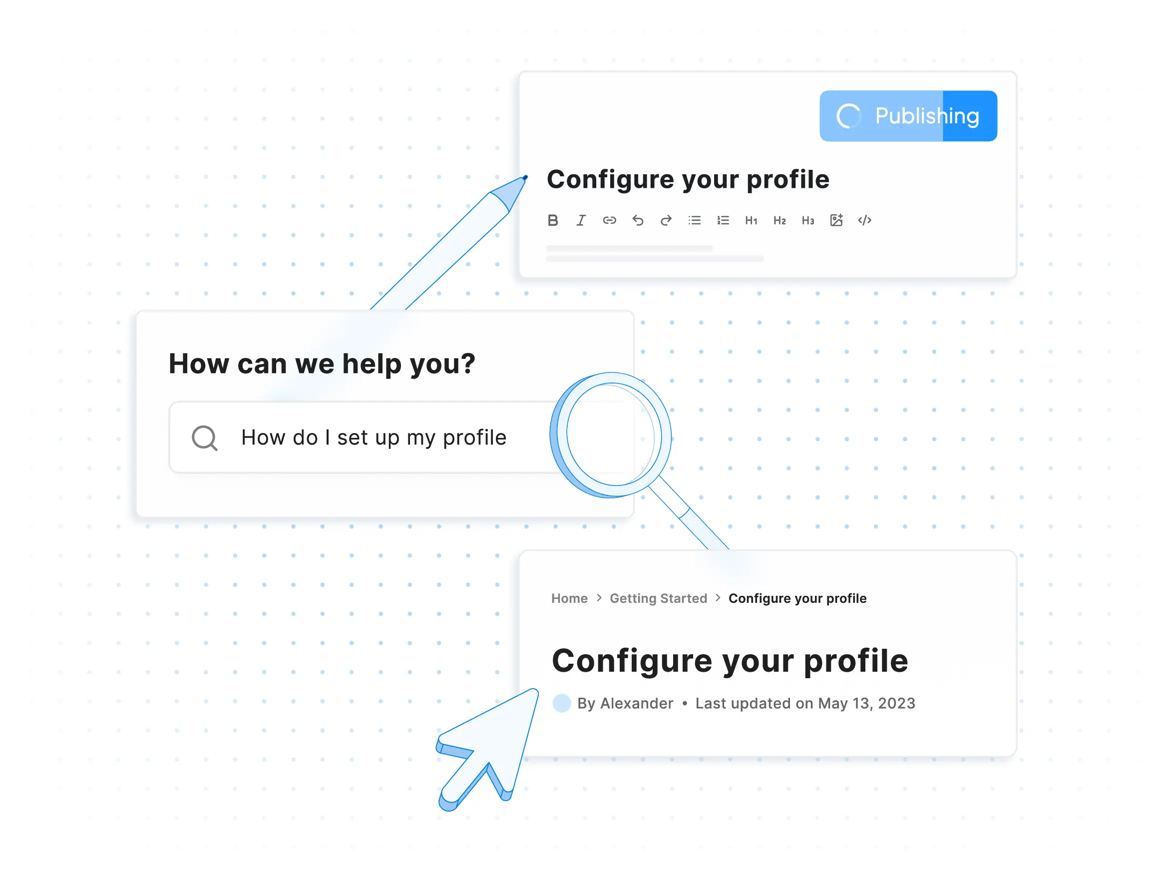 Knowledge base portal in Replynivo